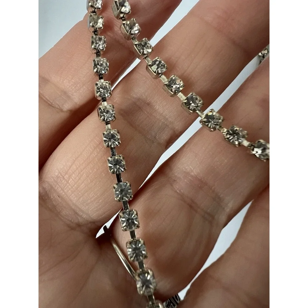 Vintage Y2K Express Rhinestone Collar Body Necklace Top NWT MSRP $300 New